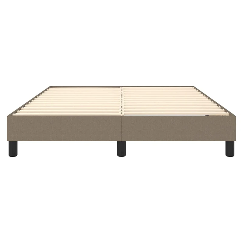 Sommier à lattes sur pieds cadre de lit 140x190 cm tissu taupe TDL0206937