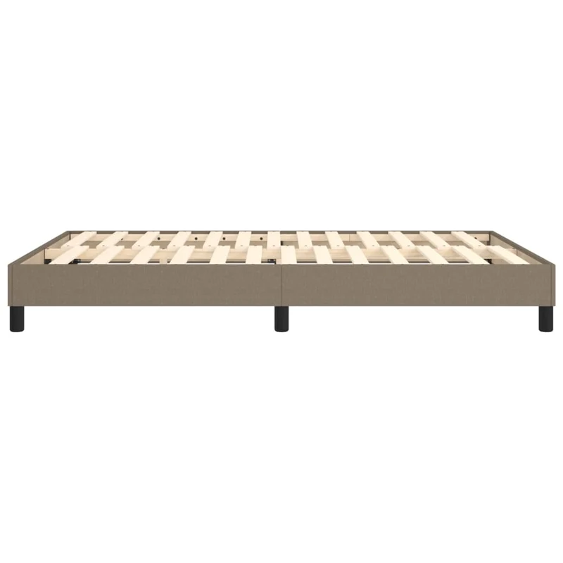 Sommier à lattes sur pieds cadre de lit 140x190 cm tissu taupe TDL0206937