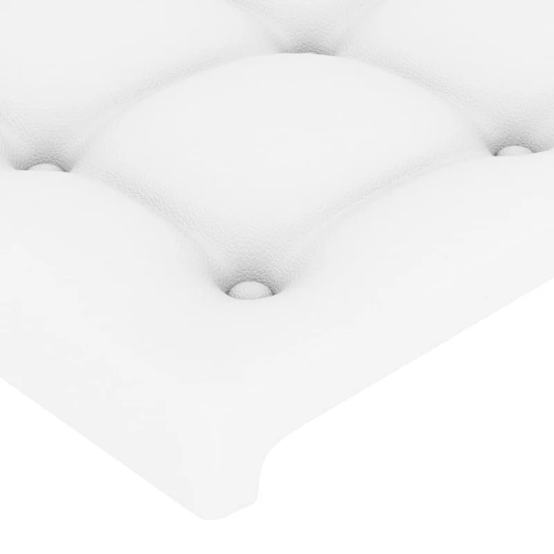 Tête de lit accessoire couchage chambre à coucher meuble 80 x 5 x 78/88 cm synthétique blanc TDL0203694