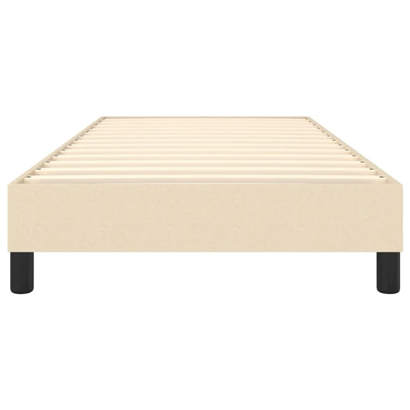 Sommier à lattes sur pieds cadre de lit 100x200 cm tissu crème TDL0207278
