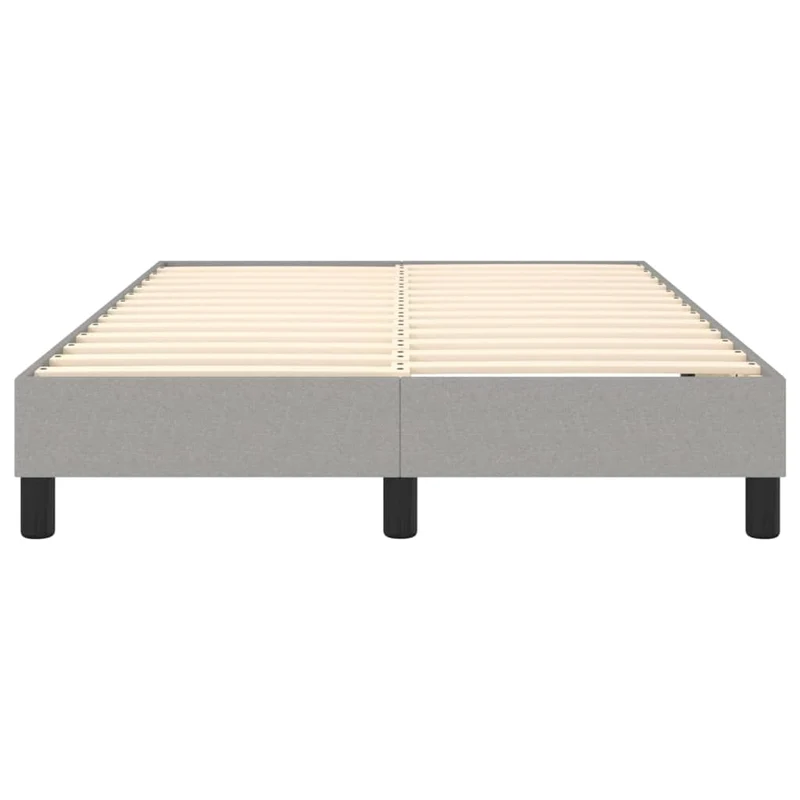 Sommier à lattes sur pieds cadre de lit 120x200 cm tissu gris clair TDL0207203