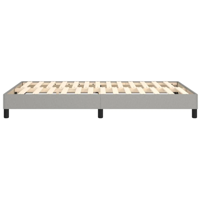 Sommier à lattes sur pieds cadre de lit 120x200 cm tissu gris clair TDL0207203