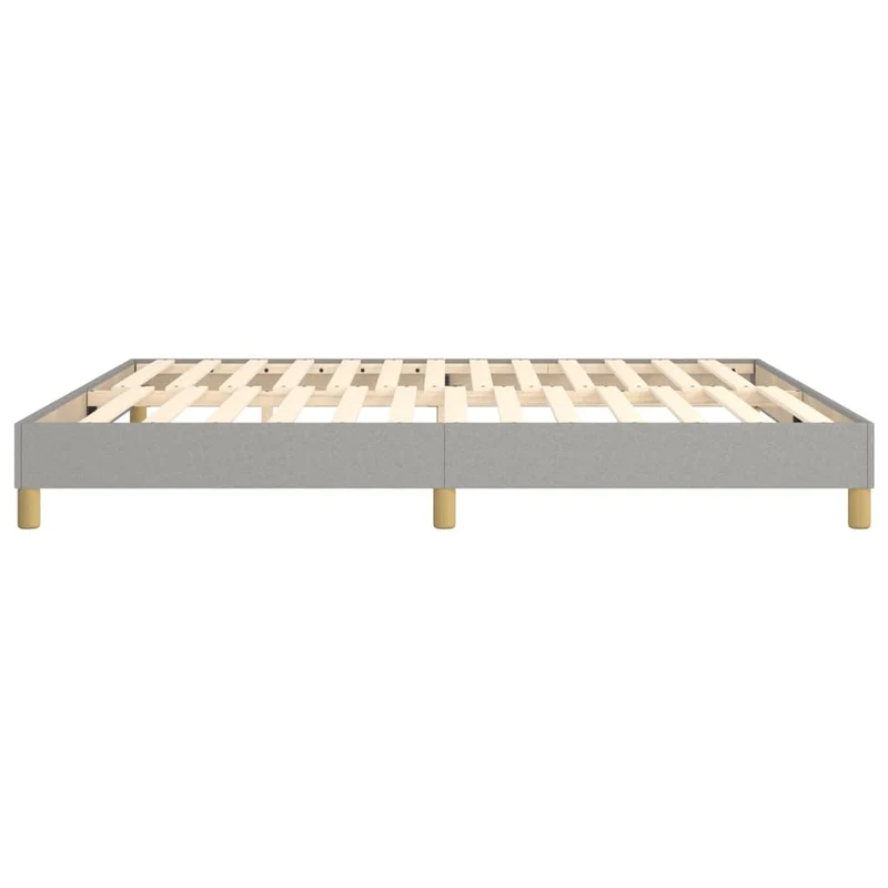 Sommier à lattes sur pieds cadre de lit 160x200 cm tissu gris clair TDL0207187