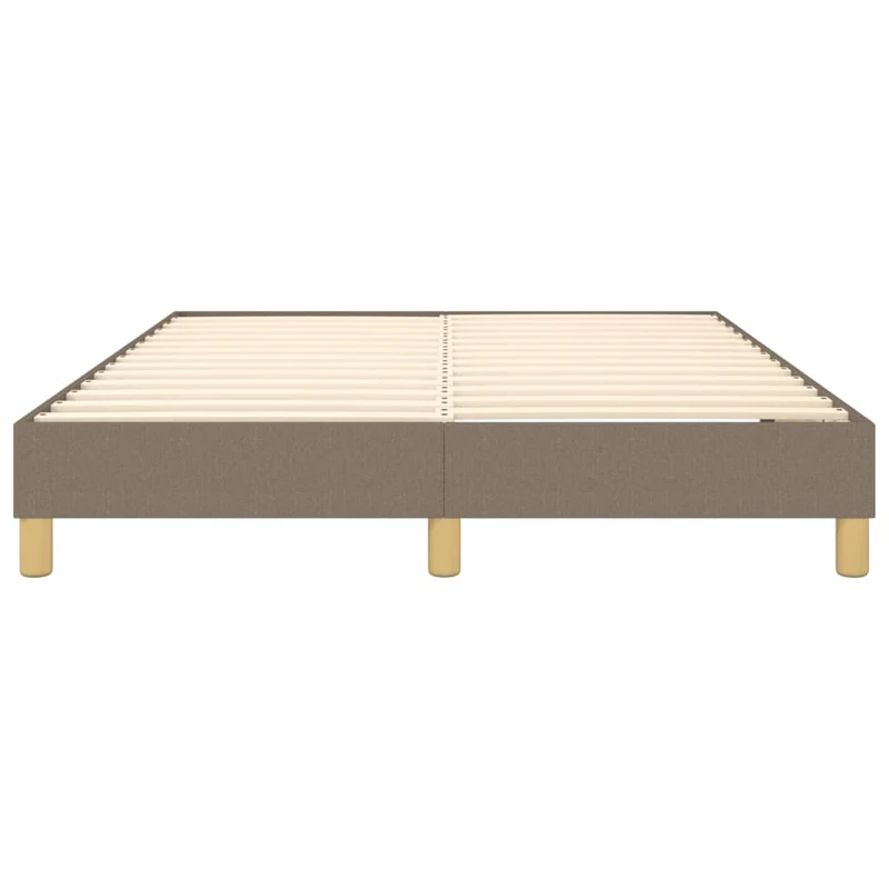Sommier à lattes sur pieds cadre de lit 140x200 cm tissu taupe TDL0206933