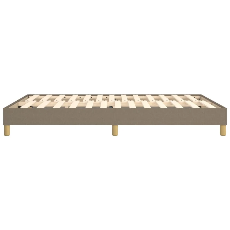 Sommier à lattes sur pieds cadre de lit 140x200 cm tissu taupe TDL0206933