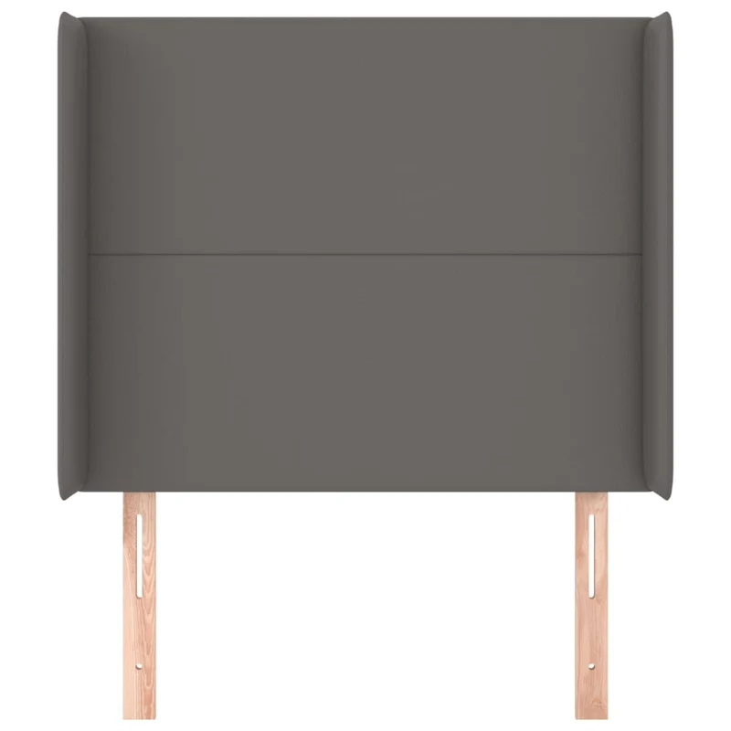 Tête de lit accessoire couchage chambre à coucher meuble avec rebord latéral 93 x 16 x 118/128 cm synthétique gris TDL0205335