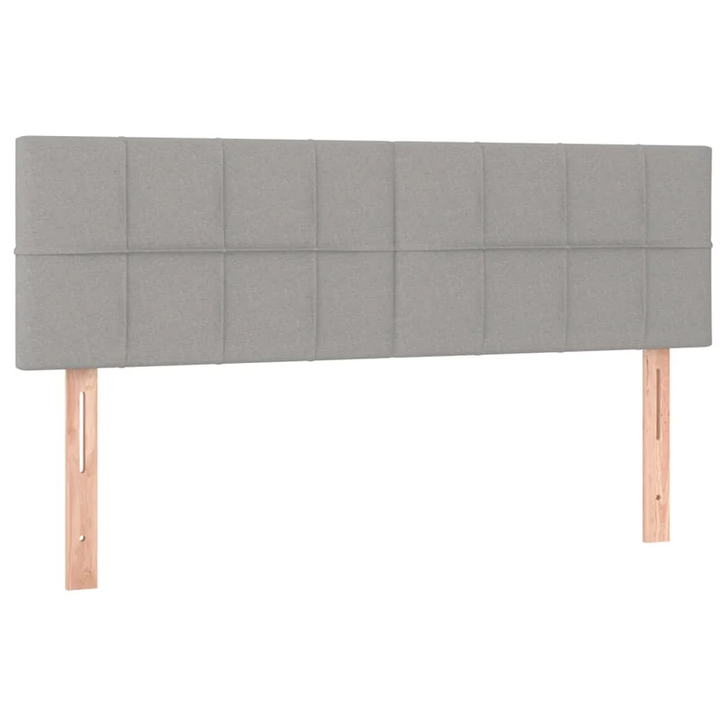Tête de lit accessoire couchage chambre à coucher meuble 2 parties 72 x 5 x 78/88 cm tissu gris clair TDL0206434
