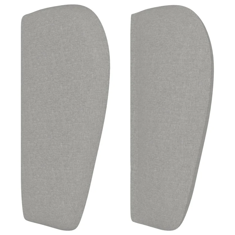 Tête de lit accessoire couchage chambre à coucher meuble avec rebord latéral 147 x 23 x 78/88 cm tissu gris clair TDL0205241