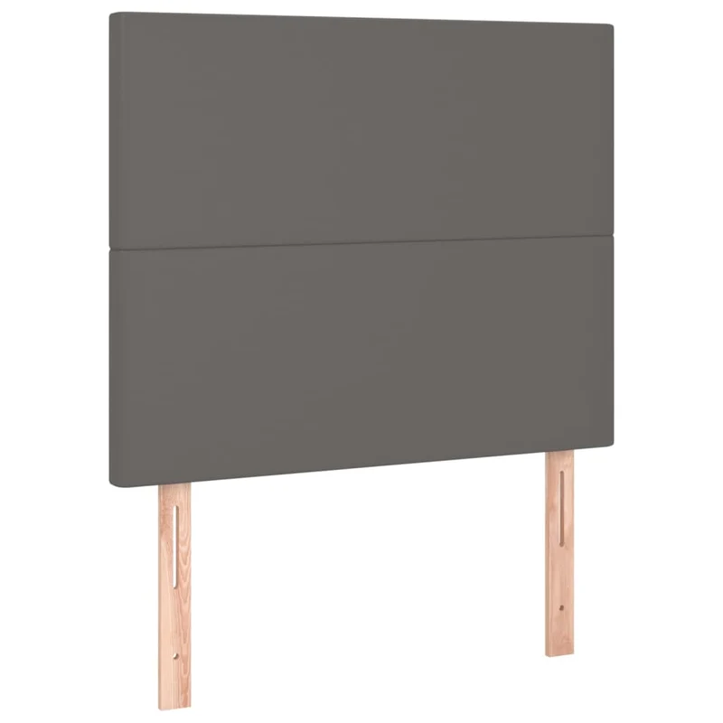 Cadre de lit LED avec sommier tête de lit matelas 90x200 cm synthétique gris TDL0209513
