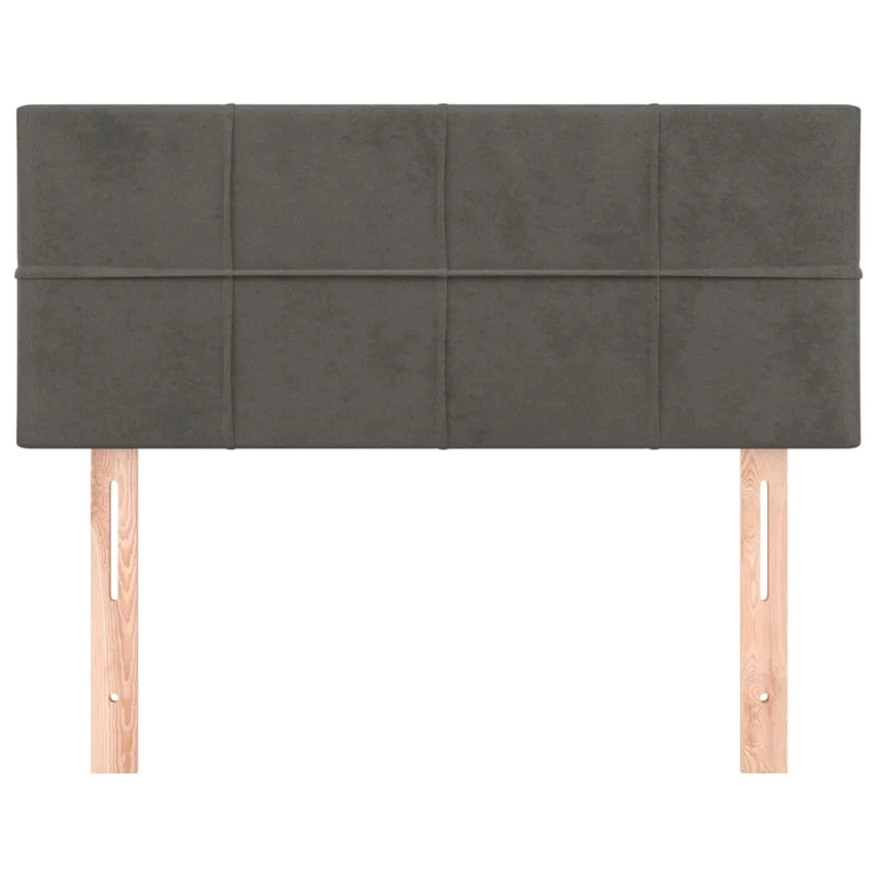 Tête de lit accessoire couchage chambre à coucher meuble 90 x 5 x 78/88 cm tissu velours gris foncé TDL0203163