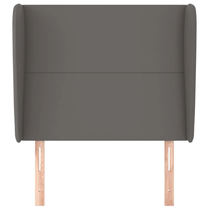 Tête de lit accessoire couchage chambre à coucher meuble avec rebord latéral 93 x 23 x 118/128 cm synthétique gris TDL0205330