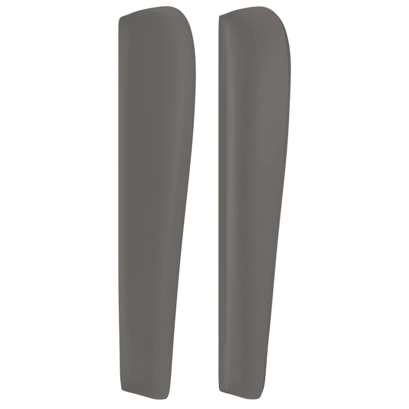 Tête de lit accessoire couchage chambre à coucher meuble avec rebord latéral 93 x 23 x 118/128 cm synthétique gris TDL0205330