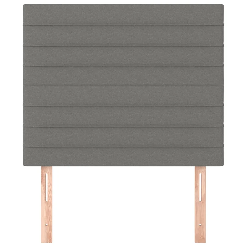 Tête de lit accessoire couchage chambre à coucher meuble 2 parties 90 x 5 x 78/88 cm tissu gris foncé TDL0206344