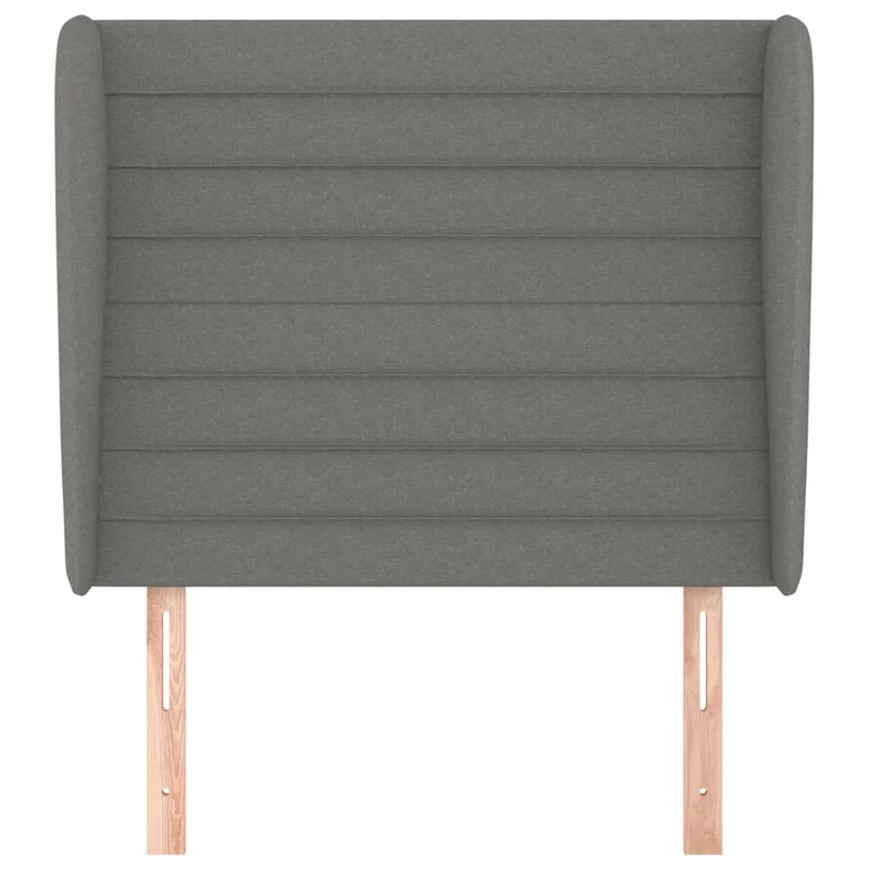 Tête de lit accessoire couchage chambre à coucher meuble avec rebord latéral 93 x 23 x 118/128 cm tissu gris foncé TDL0204855
