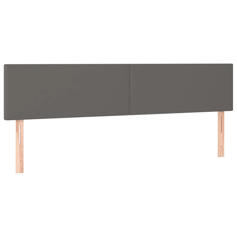 Tête de lit accessoire couchage chambre à coucher meuble 2 parties 90 x 5 x 78/88 cm synthétique gris TDL0206460