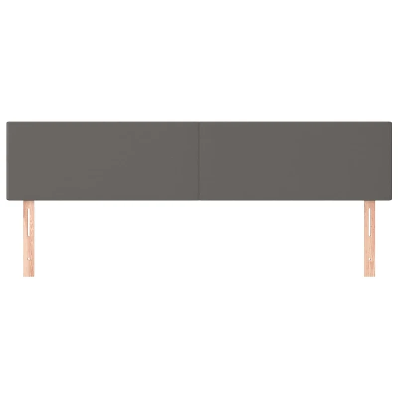 Tête de lit accessoire couchage chambre à coucher meuble 2 parties 90 x 5 x 78/88 cm synthétique gris TDL0206460