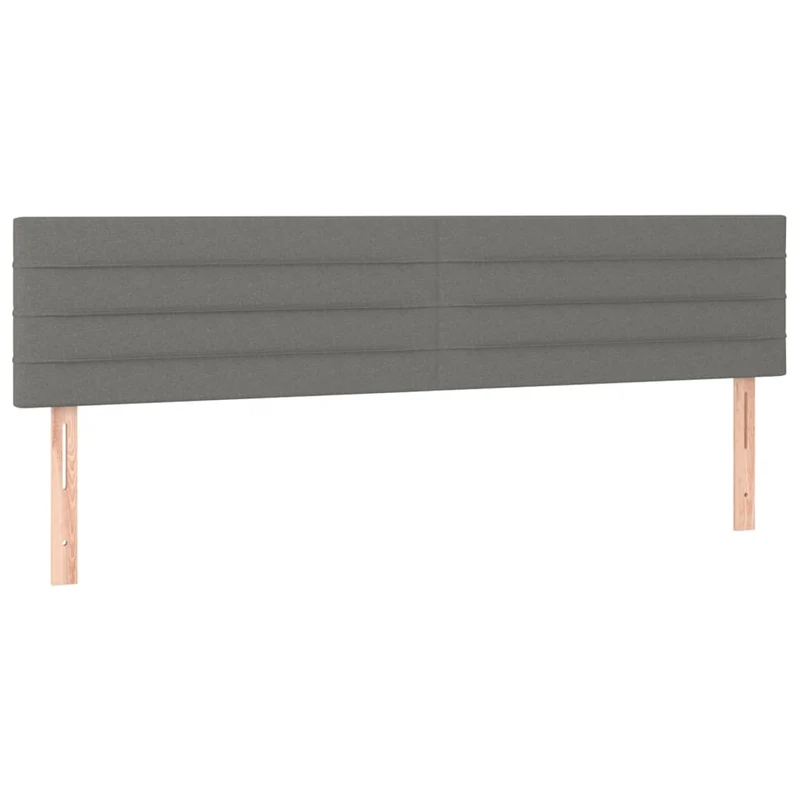 Cadre de lit LED avec sommier tête de lit matelas 180x200 cm tissu gris foncé TDL0208325