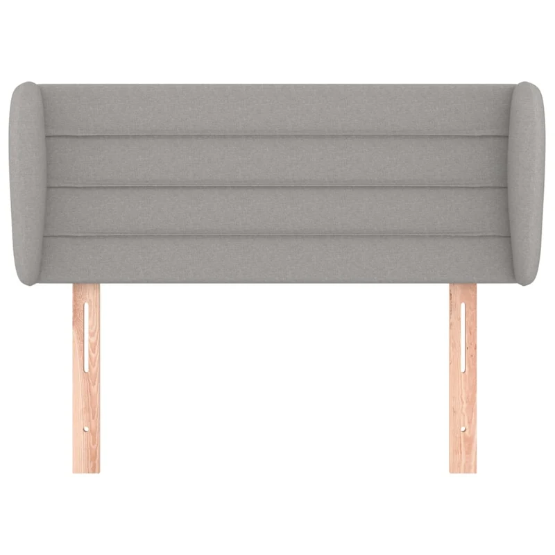 Tête de lit accessoire couchage chambre à coucher meuble avec rebord latéral 93 x 23 x 78/88 cm tissu gris clair TDL0205087