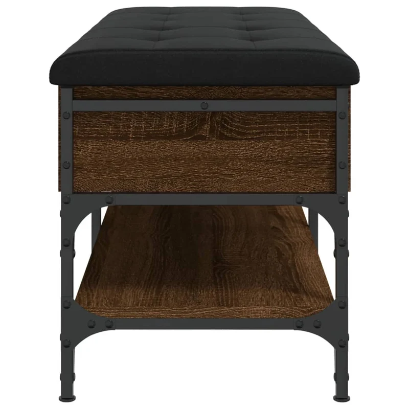 Banc de rangement à chaussures 102 x 42 x 45 cm en bois d'ingénierie couleur chêne marronn DEC024863