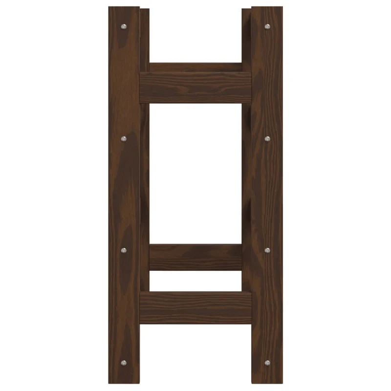 Casier range bouteilles étagère de rangement vin pour 16 bouteilles 4 niveaux en bois de pin marron DEC024299