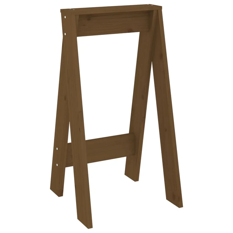 Lot de 2 tabourets de bar assise de comptoir 40 x 40 x 75 cm en bois massif de pin brun DEC026410