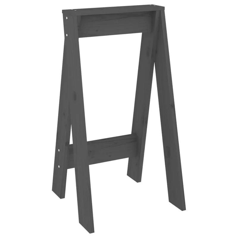 Set de 2 tabourets de bar assise de comptoir cuisine 40 x 40 x 75 cm en bois massif de pin gris DEC026381