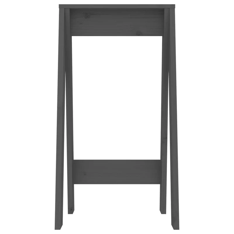 Set de 2 tabourets de bar assise de comptoir cuisine 40 x 40 x 75 cm en bois massif de pin gris DEC026381