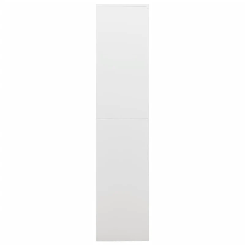Meuble de bureau armoire de rangement avec 2 portes et 4 étagères 90 x 40 x 180 cm en acier blanc DEC024487