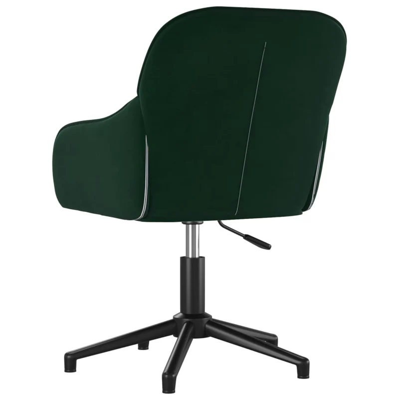 Lot de 2 chaises de salle à manger siège pivotant hauteur réglable en velours vert foncé DEC025317