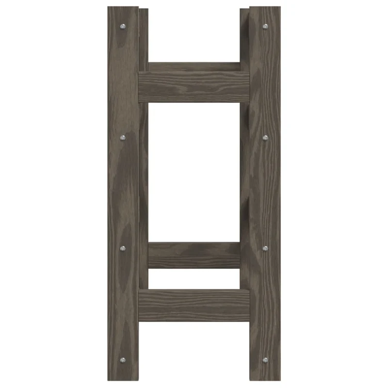 Casier range bouteilles étagère de rangement vin pour 16 bouteille 4 niveaux en bois pin gris DEC024298