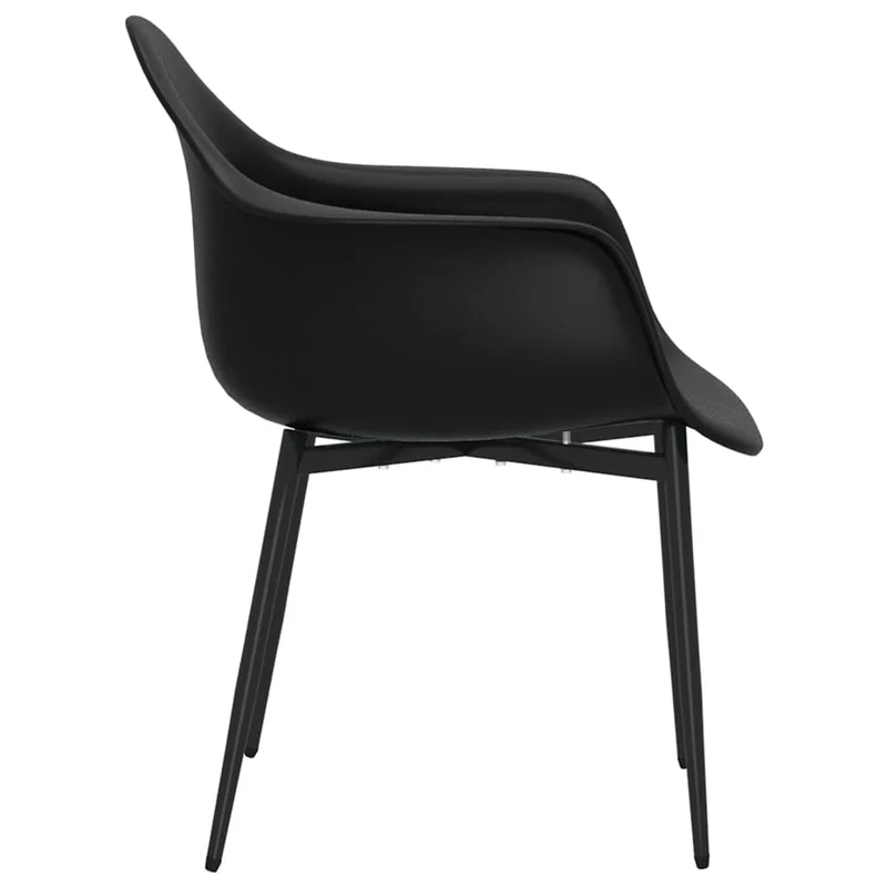 Set de 4 chaises de salle à manger dossier incurvé design contemporain pp noir DEC025640