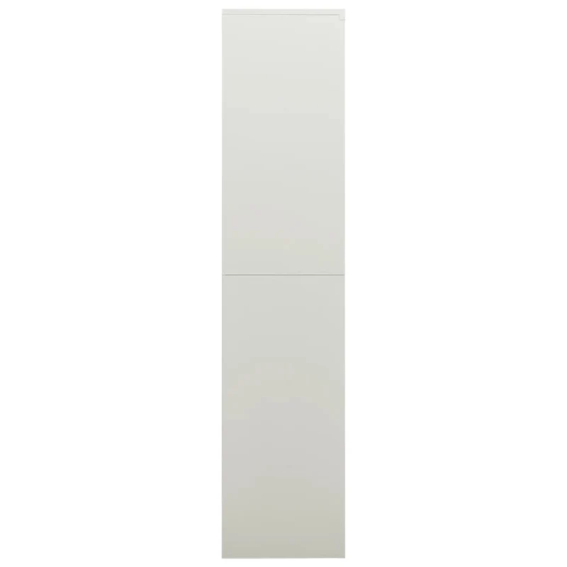 Meuble de bureau armoire de rangement avec 2 portes et 4 étagères 90 x 40 x 180 cm en acier gris DEC024488