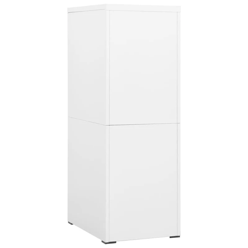 Caissons à tiroirs meuble de bureau avec 4 tiroirs et 1 serrure 46 x 62 x 133 cm en acier blanc DEC024521