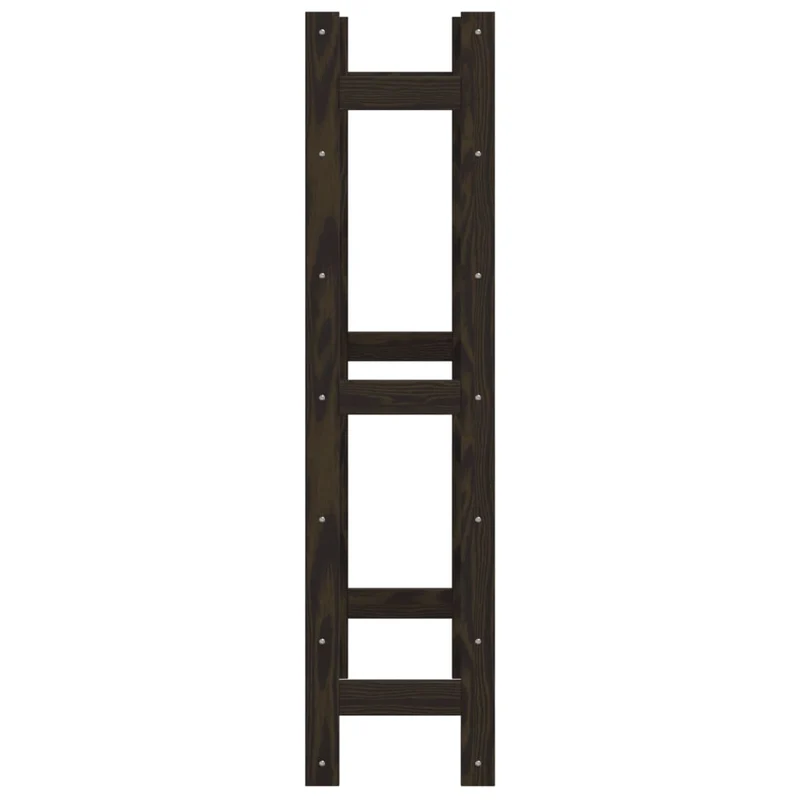 Casier range bouteilles étagère de rangement vin 7 niveaux pour 42 bouteilles en bois de pin noir DEC024325