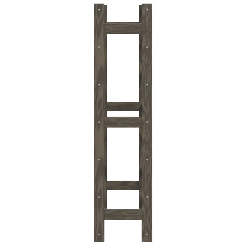 Casier range bouteilles étagère de rangement vin pour 42 bouteilles 7 niveaux en bois de pin gris DEC024321