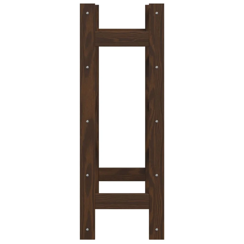 Casier range bouteilles étagère de rangement vin 5 niveaux pour 20 bouteilles en bois pin brun DEC024304