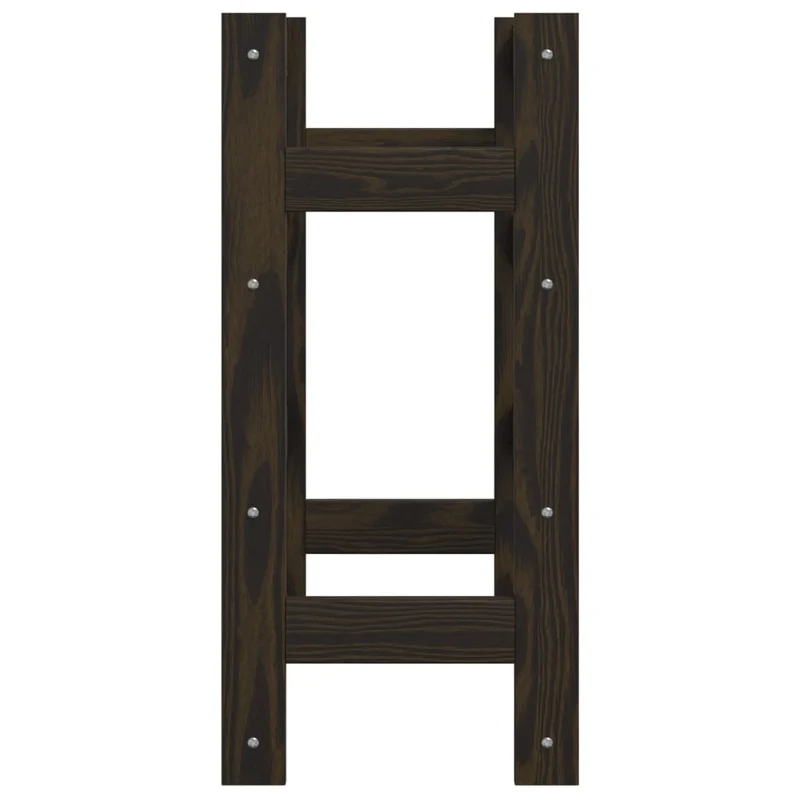 Casier range bouteilles étagère de rangement vin pour 16 bouteilles 4 niveaux en bois pin noir DEC024300