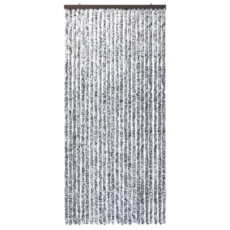Rideau contre insectes moustiquaire Marron et beige 100 x 220 cm Chenille DEC022180