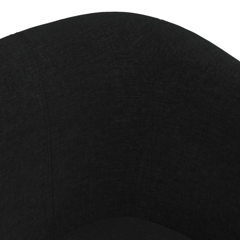 Fauteuil lounge assise confortable design moderne avec repose-pied en tissu noir DEC026430