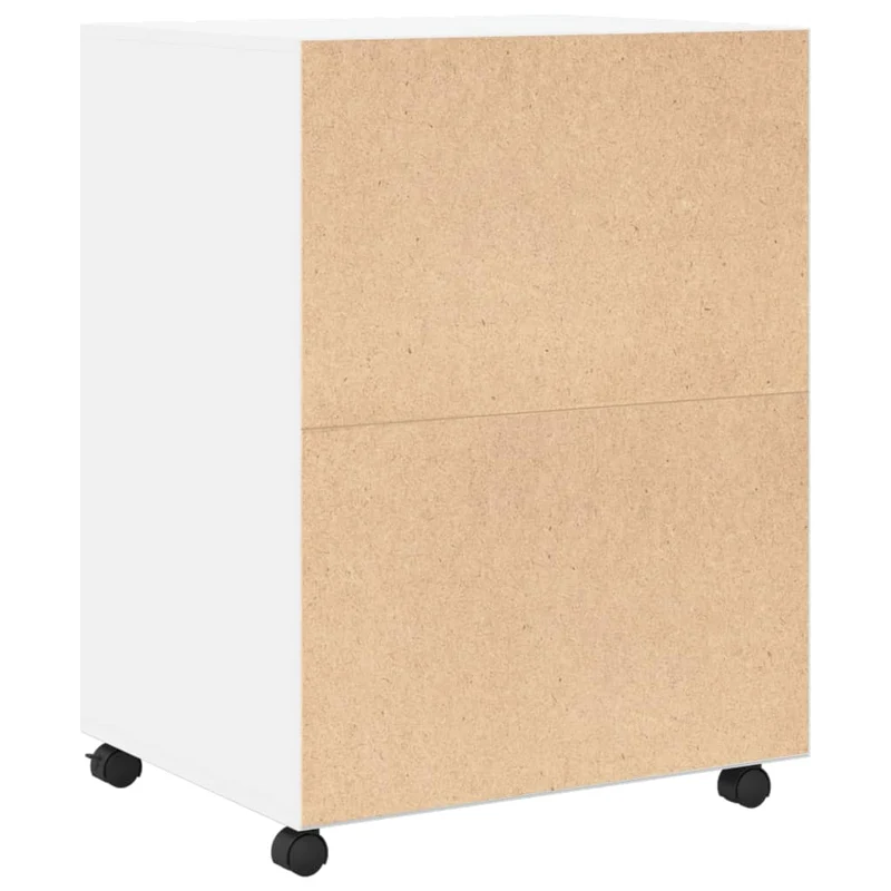 Meuble de bureau sur roulettes armoire de rangement bureau 60 x 48 x 81 cm en bois d’ingénierie blanc DEC024490