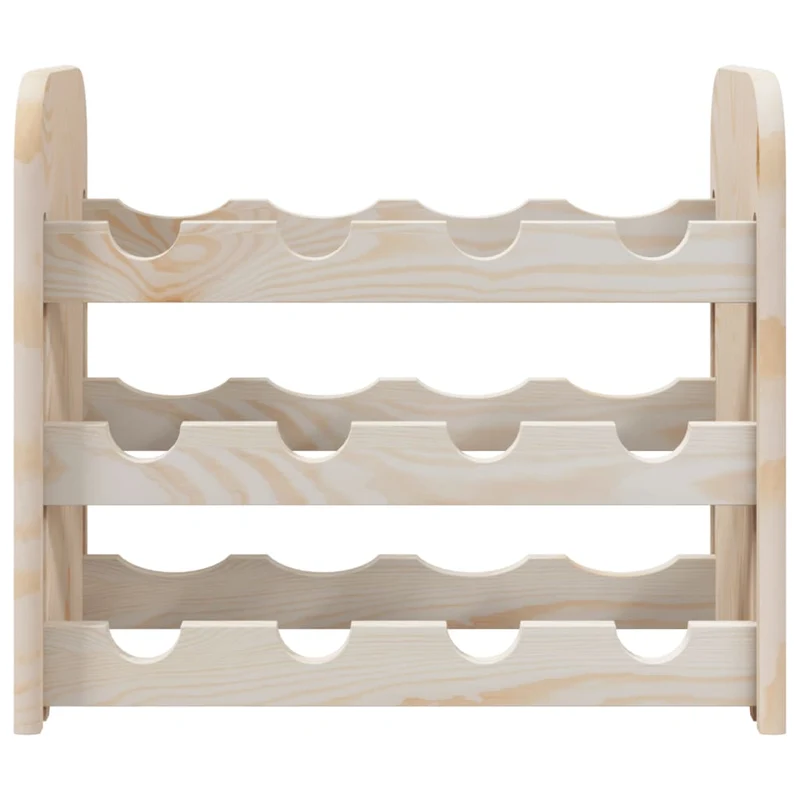 Casier range bouteilles étagère de rangement vin jusqu'à 12 bouteilles 43 x 25 x 37 cm bois de pin DEC024354