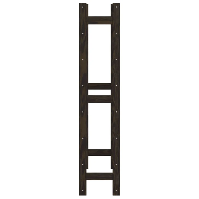 Casier range bouteilles étagère de rangement vin 8 niveaux pour 56 bouteilles en bois de pin noir DEC024333