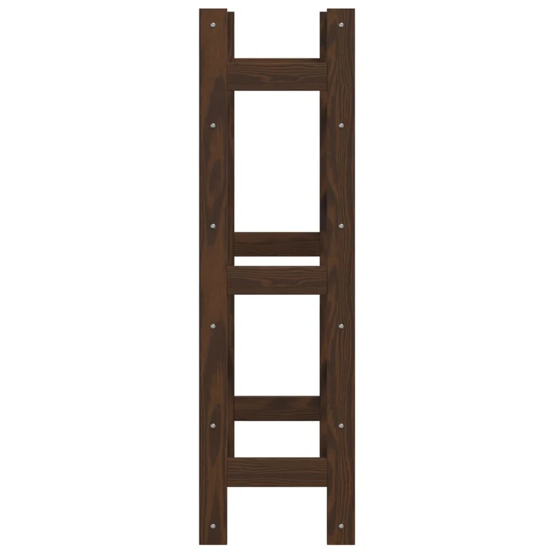 Casier range bouteilles étagère de rangement vin pour 30 bouteilles en bois de pin marron DEC024314