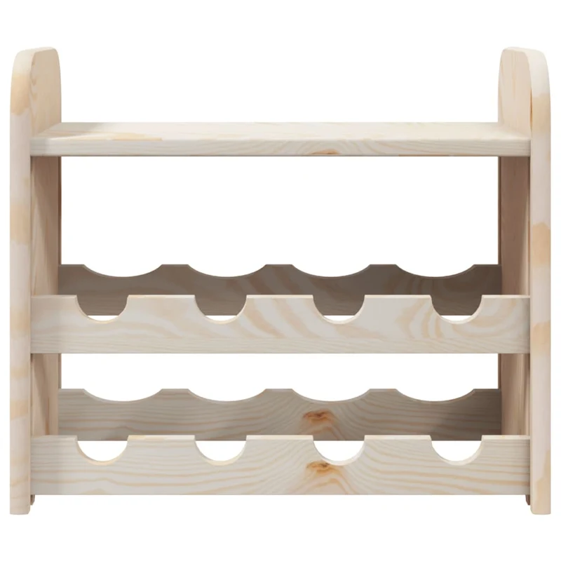 Casier range bouteilles étagère de rangement vin jusqu'à 8 bouteilles 43 x 25 x 37 cm bois pin DEC024364