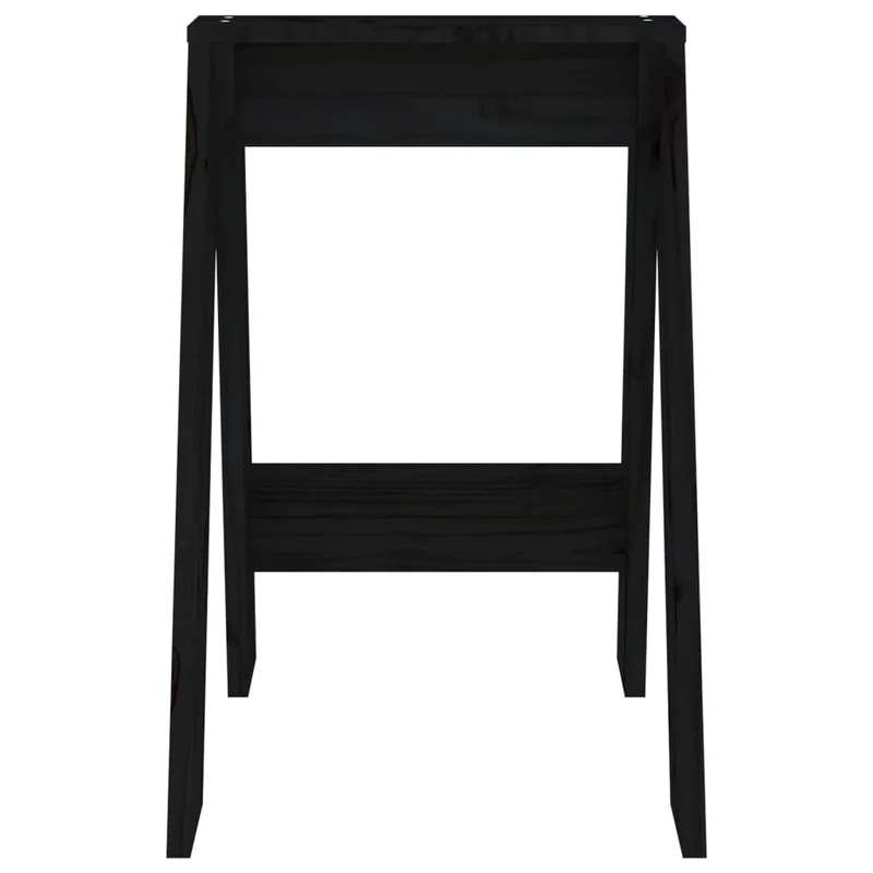 Lot de 2 tabouret assise siège de cuisine 40 x 40 x 60 cm en bois massif de pin noir DEC026412