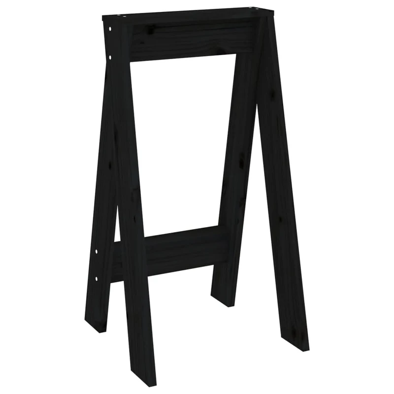 Lot de 2 tabouret de bar assise de comptoir 40 x 40 x 75 cm bois de pin noir DEC026413