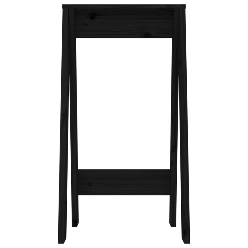 Lot de 2 tabouret de bar assise de comptoir 40 x 40 x 75 cm bois de pin noir DEC026413