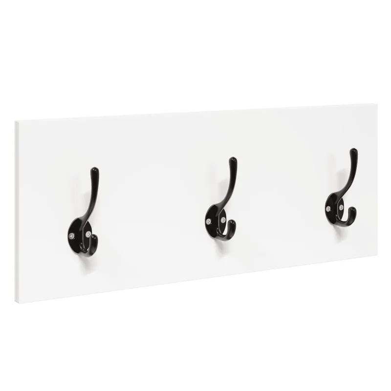Ensemble de meubles de couloir banc avec tiroirs porte manteaux et miroir en bois d'ingénierie blanc DEC024964