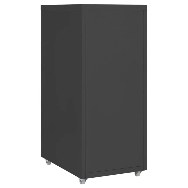 Caissons à tiroirs meuble de bureau sur roulettes 5 tiroirs 28 x 41 x 69 cm en métal anthracite DEC024555
