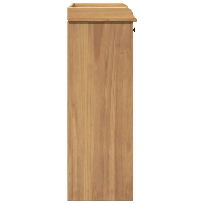 Armoire à vin jusqu'à 9 bouteilles tiroirs et espace de rangement 57 x 40 x 111,5 cm bois de pin brun DEC024440